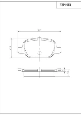 Комплект тормозных колодок дисковый тормоз FI.BA FBP4051