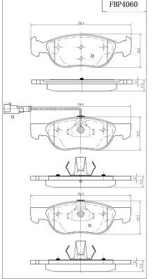 Комплект тормозных колодок дисковый тормоз FI.BA FBP4060