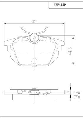 Комплект тормозных колодок дисковый тормоз FI.BA FBP4129