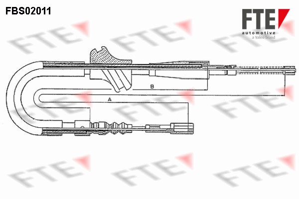Тросик cтояночный тормоз FTE FBS02011