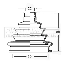 Комплект пыльника приводной вал FIRST LINE FCB2219