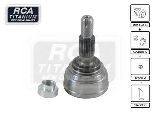 Шарнирный комплект приводной вал new cv joint RCA FRANCE FI100