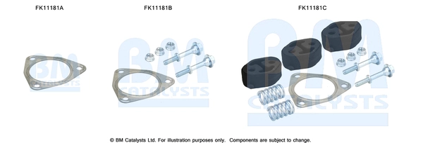 Монтажный комплект сажевый / частичный фильтр BM CATALYSTS FK11181