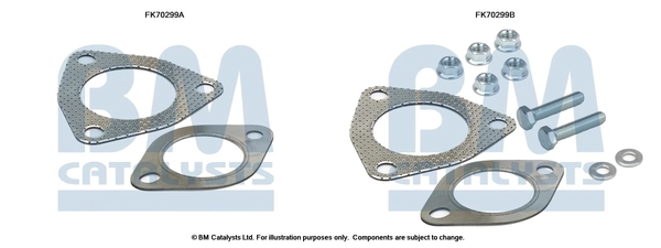 Монтажный комплект труба выхлопного газа BM CATALYSTS FK70299