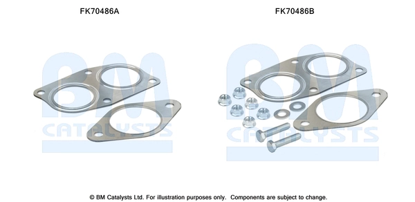 Монтажный комплект труба выхлопного газа BM CATALYSTS FK70486