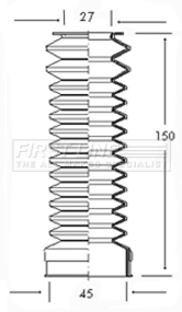 Комплект пыльника рулевое управление FIRST LINE FSG3007
