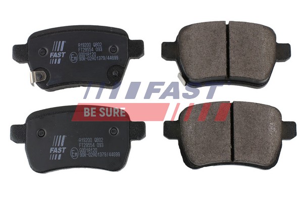 Комплект тормозных колодок дисковый тормоз FAST FT29554