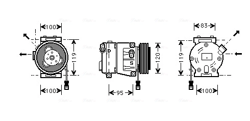 Компрессор кондиционер AVA QUALITY COOLING FTAK050