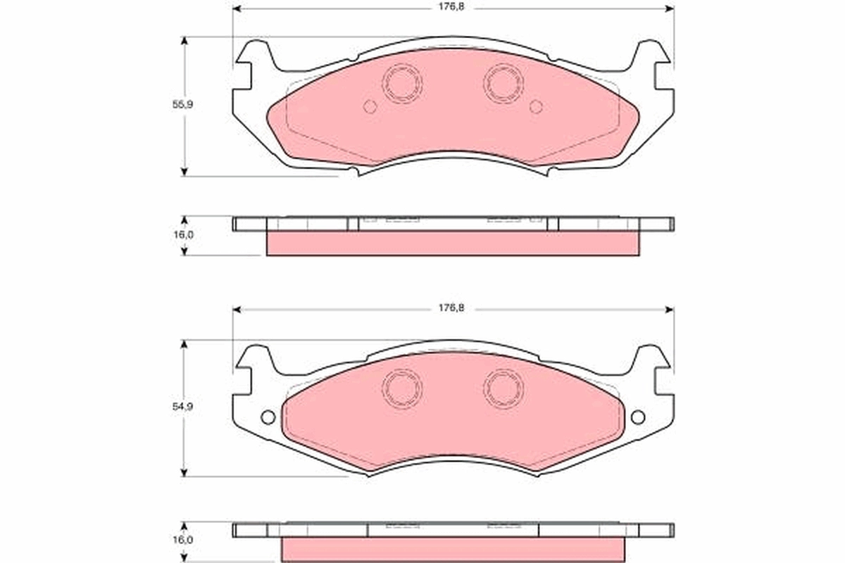 Комплект тормозных колодок дисковый тормоз TRW GDB1207