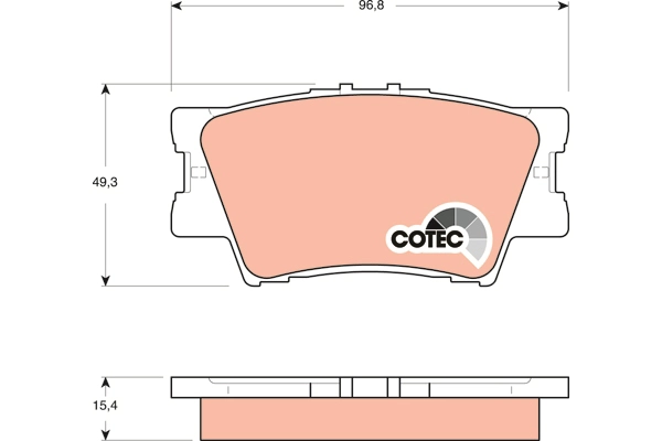Комплект тормозных колодок дисковый тормоз dtec cotec TRW GDB3426DT