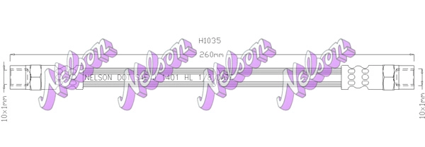 Тормозной шланг KAWE H1035