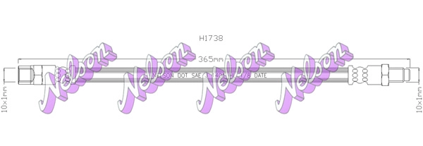 Тормозной шланг KAWE H1738