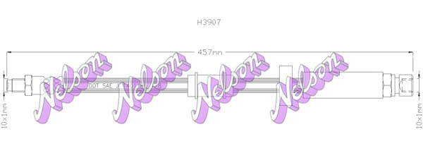 Тормозной шланг KAWE H3907