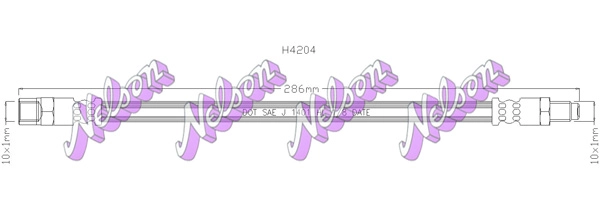 Тормозной шланг KAWE H4204
