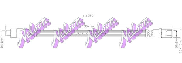Тормозной шланг KAWE H4356