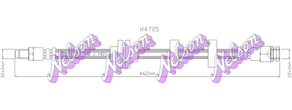 Тормозной шланг KAWE H4705