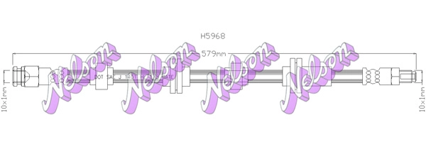 Тормозной шланг KAWE H5968