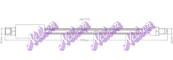 Тормозной шланг KAWE H6770