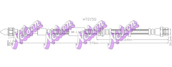 Тормозной шланг KAWE H7215Q
