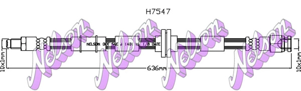 Тормозной шланг KAWE H7547