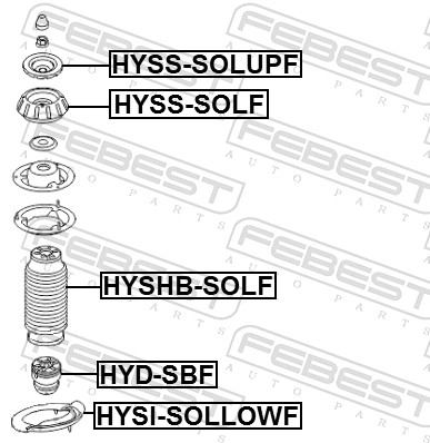 Опора стойки амортизатора FEBEST HYSS-SOLF