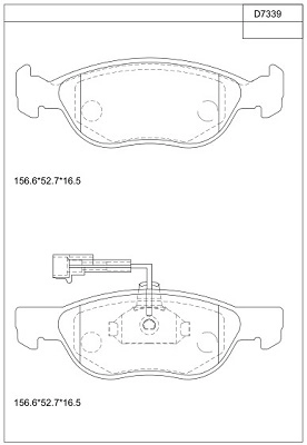 Комплект тормозных колодок дисковый тормоз ASIMCO KD7339