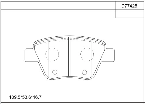 Комплект тормозных колодок дисковый тормоз ASIMCO KD77428