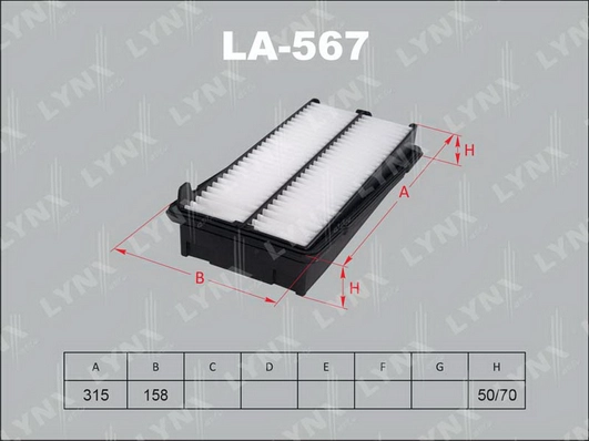 Воздушный фильтр LYNXAUTO LA-567