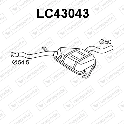 Средний глушитель выхлопных газов VENEPORTE LC43043