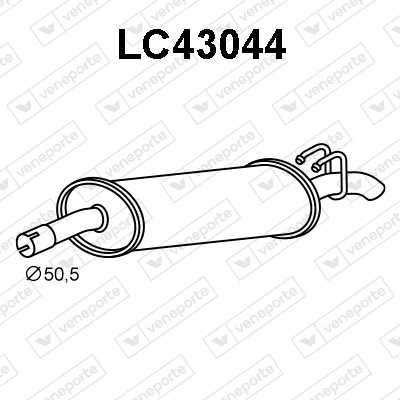 Глушитель выхлопных газов конечный VENEPORTE LC43044