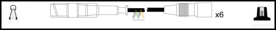 Комплект проводов зажигания MOTAQUIP LDRL1172
