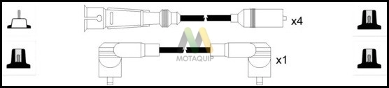Комплект проводов зажигания MOTAQUIP LDRL1200