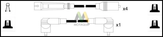 Комплект проводов зажигания MOTAQUIP LDRL1407