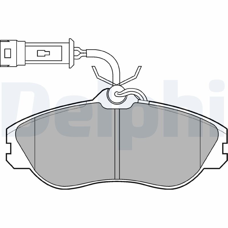 Комплект тормозных колодок дисковый тормоз DELPHI LP706