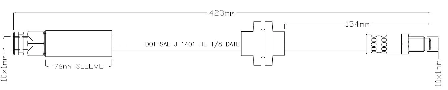 Тормозной шланг MOTAQUIP LVBH1627