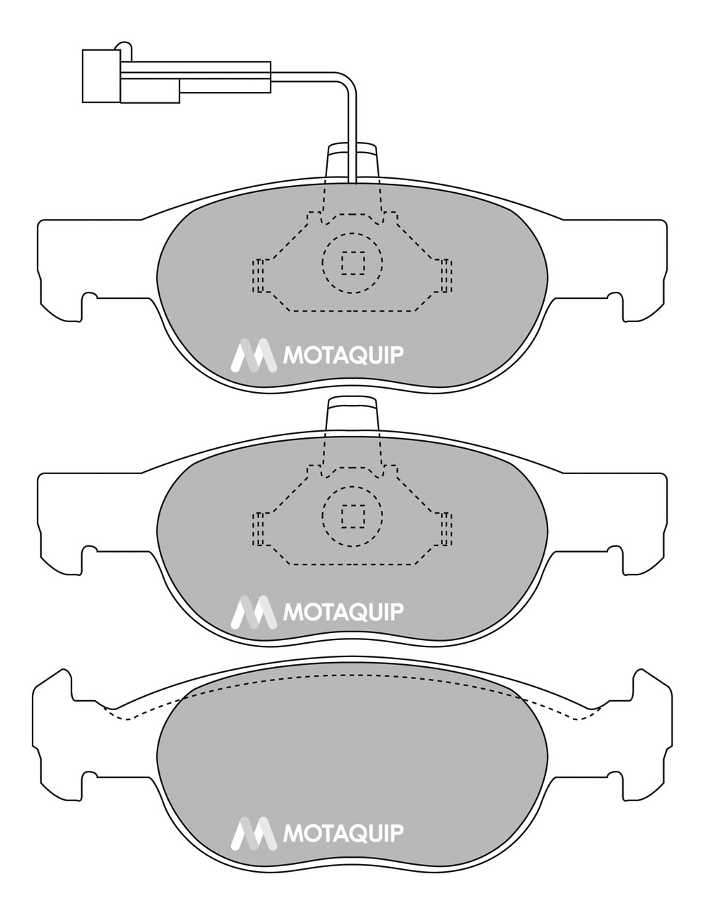 Комплект тормозных колодок дисковый тормоз MOTAQUIP LVXL869