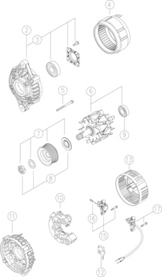 Генератор MAHLE/KNECHT MG 57