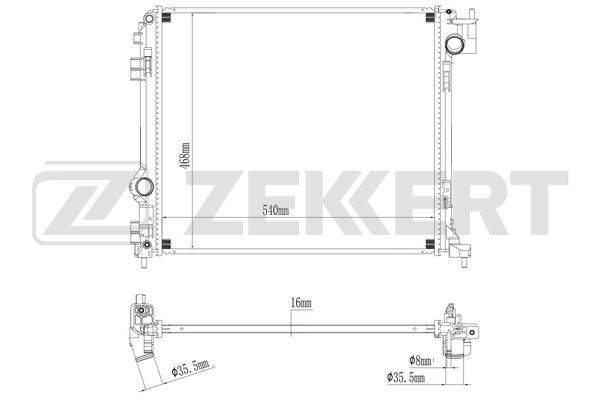 Радиатор охлаждение двигателя ZEKKERT MK-1215
