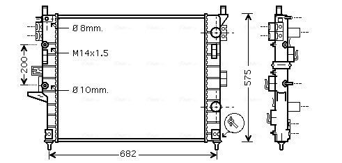 Радиатор охлаждение двигателя AVA QUALITY COOLING MSA2331
