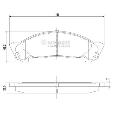 Комплект тормозных колодок дисковый тормоз NIPPARTS N3609014