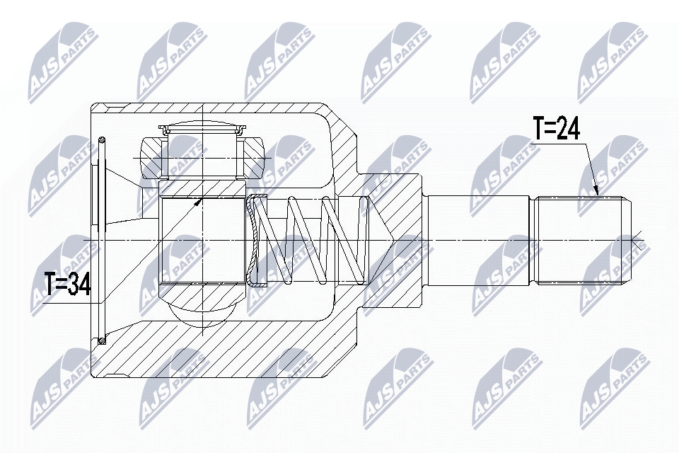 Шарнирный комплект приводной вал NTY NPW-CT-056