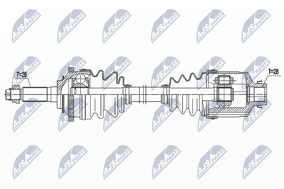 Приводной вал NTY NPW-KA-370