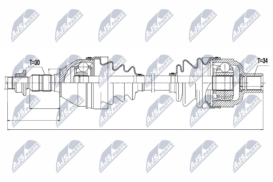 Приводной вал NTY NPW-PL-032