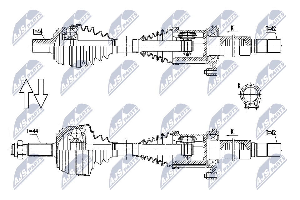 Приводной вал NTY NPW-VW-179