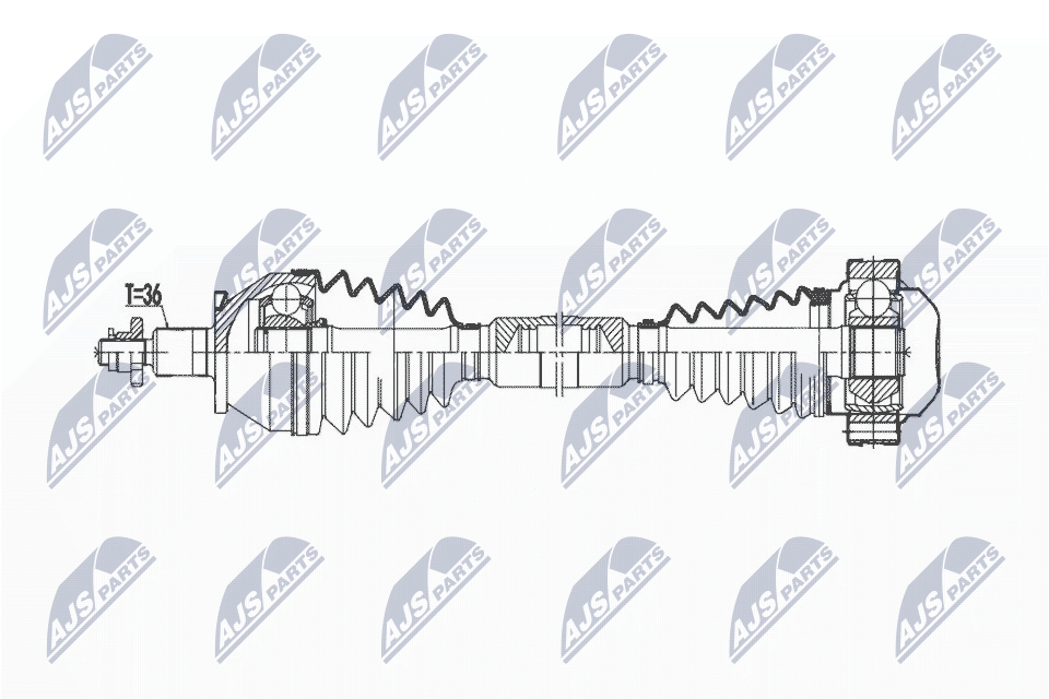 Приводной вал NTY NPW-VW-190