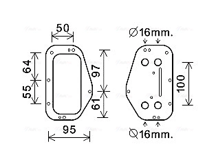 Масляный радиатор двигательное масло AVA QUALITY COOLING OL3684