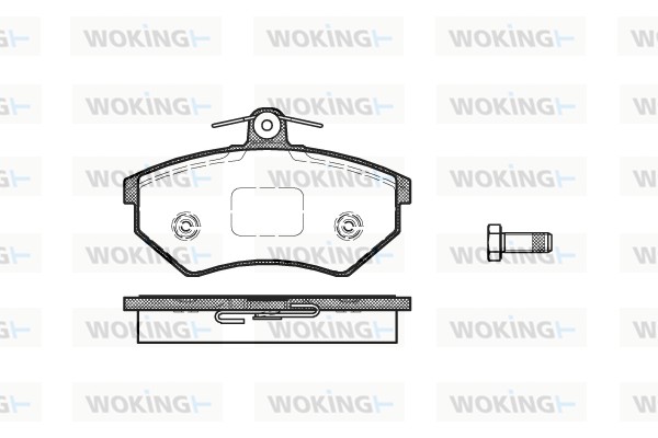 Комплект тормозных колодок дисковый тормоз WOKING P0343.40
