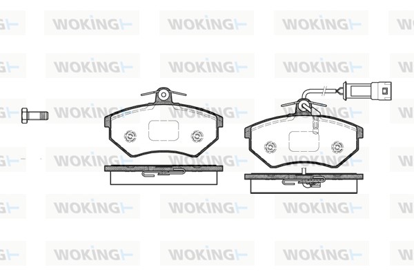 Комплект тормозных колодок дисковый тормоз WOKING P0343.42