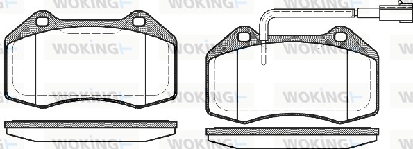 Комплект тормозных колодок дисковый тормоз WOKING P10133.12