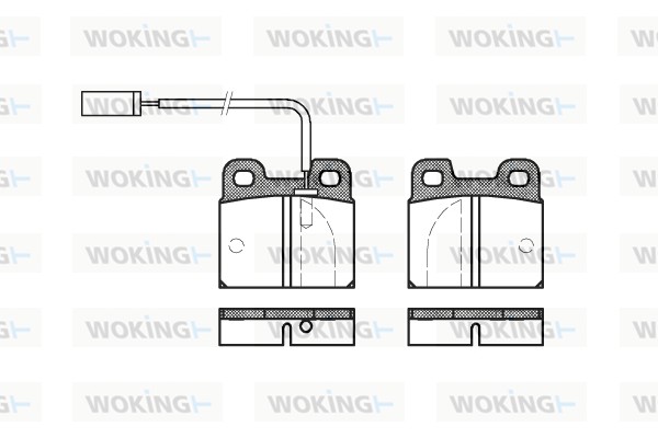 Комплект тормозных колодок дисковый тормоз WOKING P1053.11